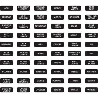 CZone Label Set For Waterproof Keypad Marine