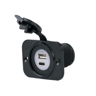 USB UTIČNICA 12/24V LED CRNA (Bulk)