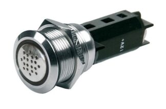 BUZZER & WARN LGT METAL DC12V/DSP