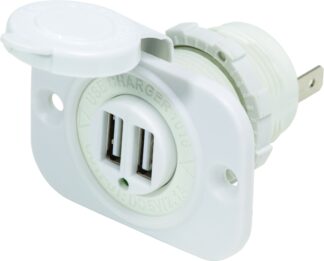 Blue Sea Systems punjač, 12/24 V, dvostruki USB, 2.1 A, bijela