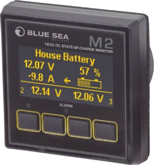 Blue Sea Systems M2 OLED DC multimetar s prikazom napunjenosti