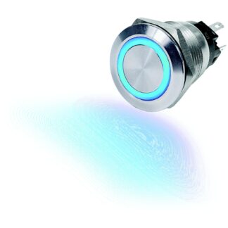 SWITCH BUTTON SS 10A OFF-ON BLUE
