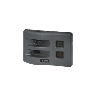 PANEL WD 12VDC FUSED 2POS GRAY