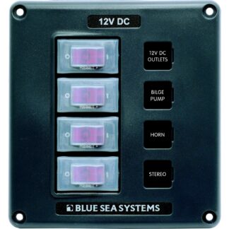 PANEL SWITCH H2O CB 4POS GRAY