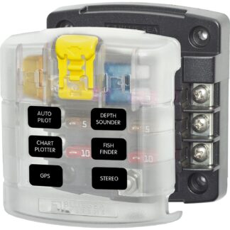 FUSE BLOCK STBLADE 6CIRC W/CVR