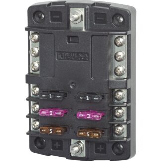 FUSE BLOCK STBLADE 6CIRC W/GND