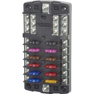 FUSE BLOCK STBLADE 12CIRC W/GND