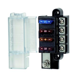 FUSE BLOCK STBLADE COMPACT 4CIRC W/CVR