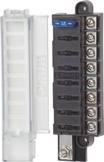 Blue Sea Systems nosač osigurača ST-Blade Compact, 8 strujnih krugova, s poklopcem (bulk)