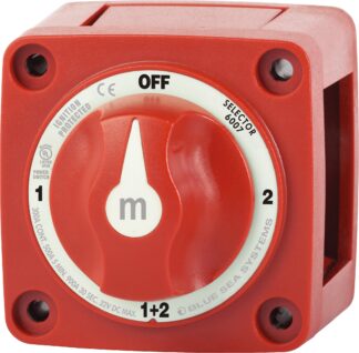 Blue Sea Systems izborna baterijska sklopka m-Series, mini, crvena