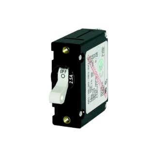 CIRCUIT BREAKER AA1TOGGLE 2.5A WHT